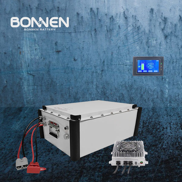 96V 4.8KWH 50Ah Li-Ion Boat Battery Pack Απομακρυσμένη οθόνη LCD παρακολούθησης Αλουμινίου